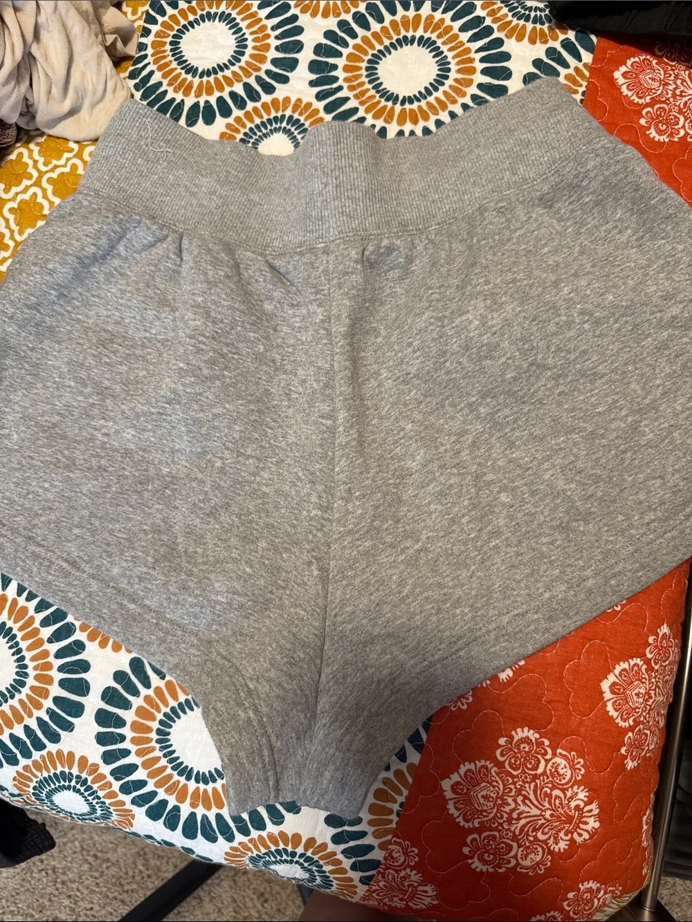 Nike Grey Heather Fleece Athletic Shorts with Swoosh